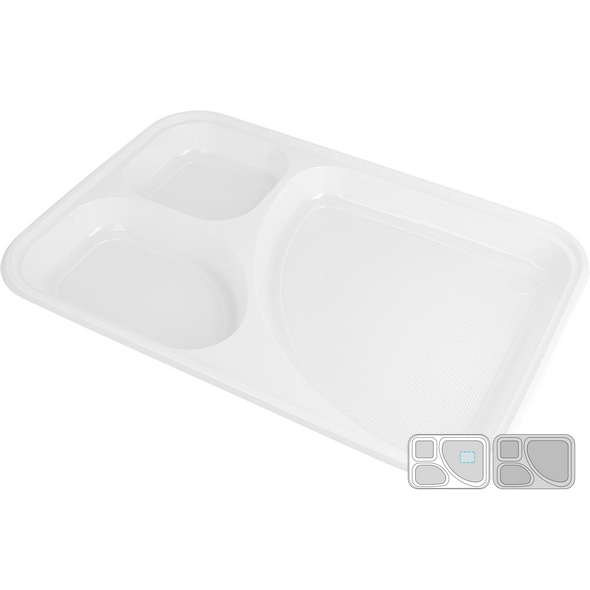 "Take Away" Lade met 3 compartimenten Wit PS